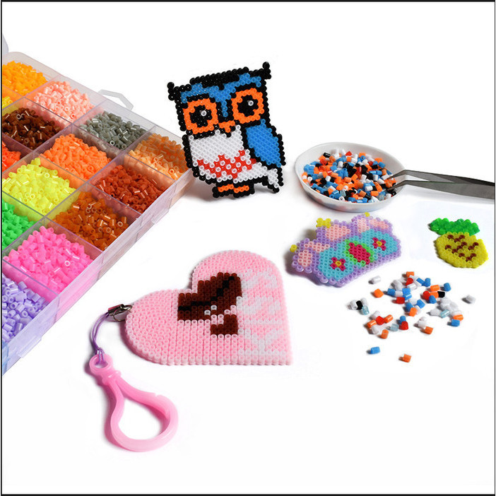 Jual Ais Hama Beads Midi 2.6Mm 12 Colour Hama Fuse Perler 7500 Pcs Diy ...
