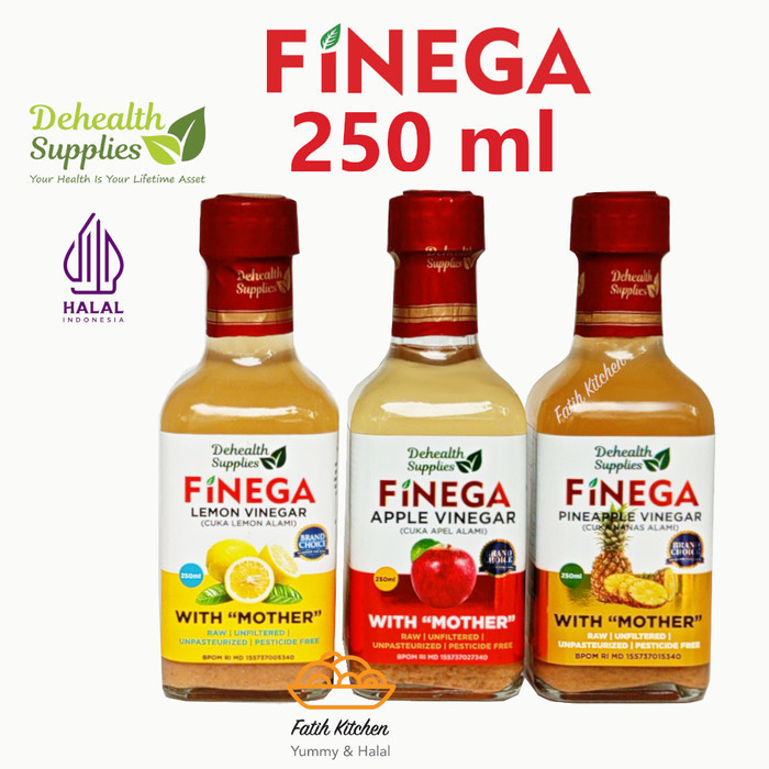 Jual Finega Ml Botol Kaca Vinega Cuka Apel Nanas Lemon Shopee Indonesia