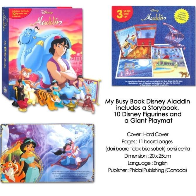 Jual [Bayar Di Tempat] My Busy Book Disney Aladdin Includes A Storybook ...