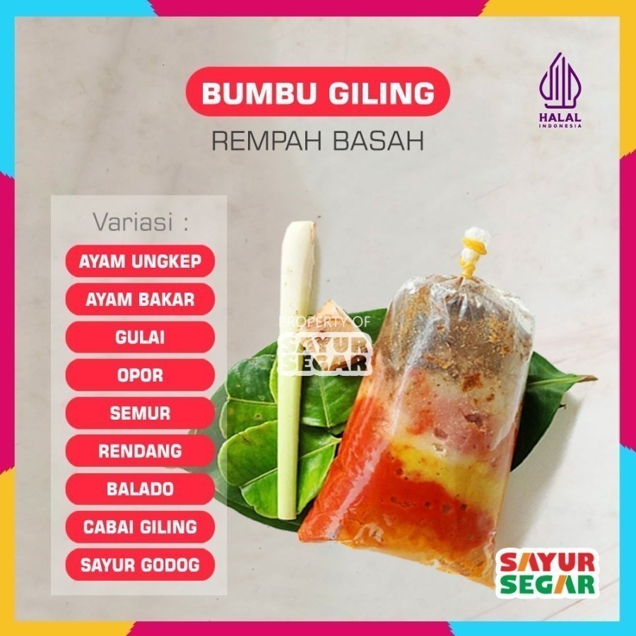 Jual Bumbu Racik Giling Basah Ayam Bakar Ayam Ungkep Balado