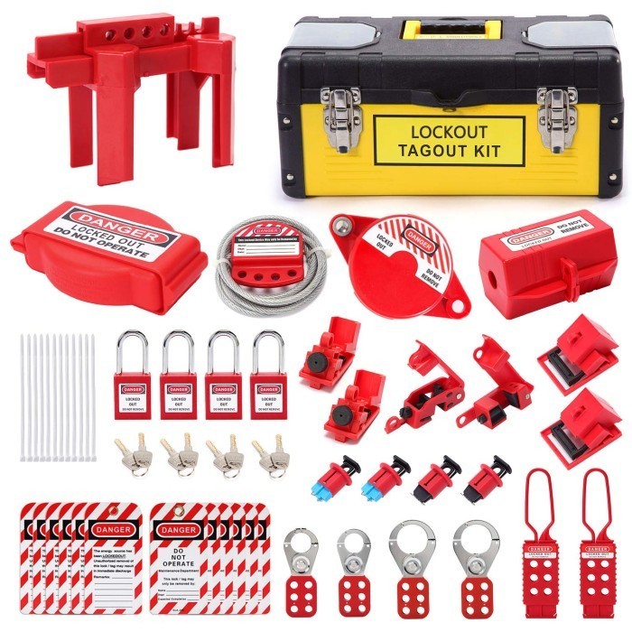 Jual Ready oke] Lockout Tagout Lock Out Tag Out Kit Safety Padlocks ...