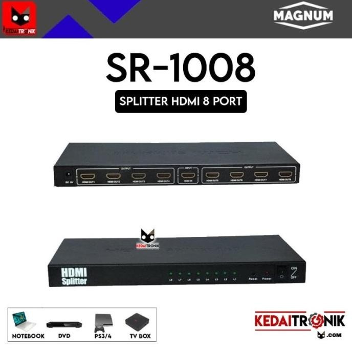 Jual HARGA DISC - NEW Splitter SR-1008 HDMI 8 Port Magnum 4K x 2K Video ...