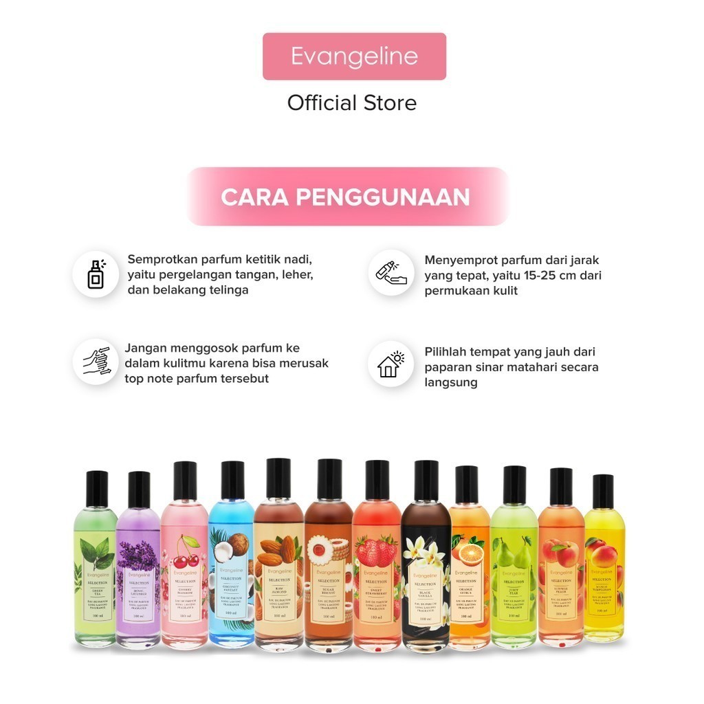 Cara Penggunaan Evangeline Eau De Parfum Green Tea