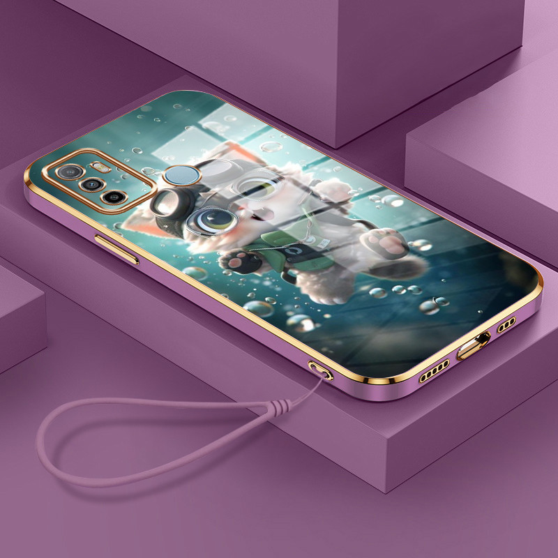 Custodia Per Oppo A53 2020 / A53S Con Disegno Teschio – Cover Morbida In Silicone TPU Trasparente Flessibile