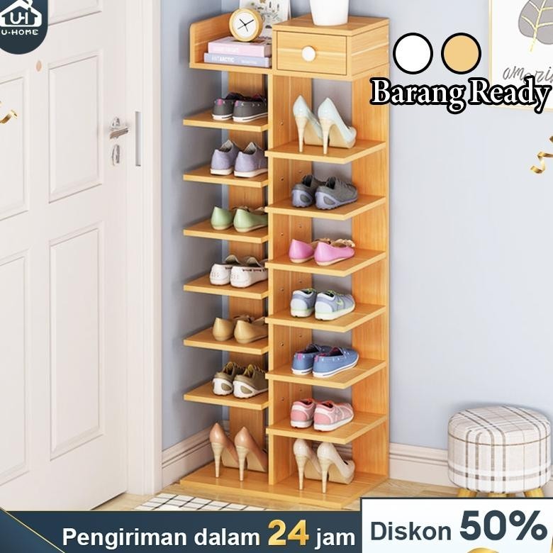 Jual Rak Sepatu 8 Susun Rak Sepatu Kayu Rak Sepatu Minimalis Rak Sepatu ...