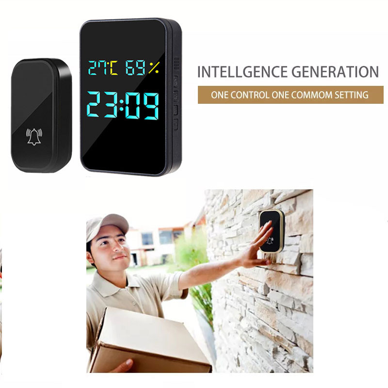 Jual Aimbot Bel Pintu Wireless Door Bell Digital Display Waterproof ...
