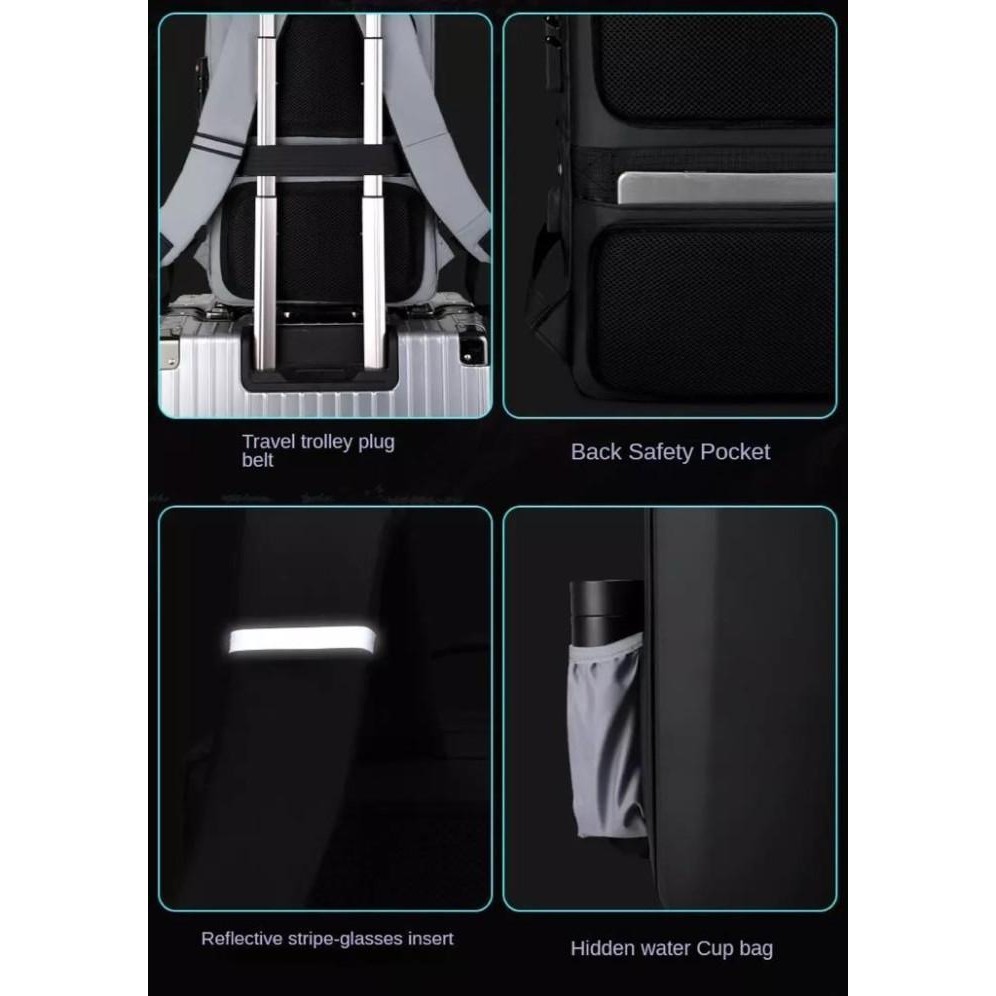 Jual TAS LAPTOP BACKPACK HARD SHELL 15.6INCH TRAVEL ABS ANTI THIEF ...