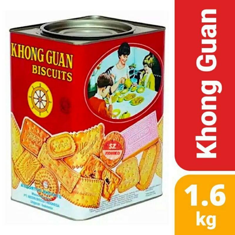 Vintage Khong Guan Top Choice Biscuit Assortment Metal Tin