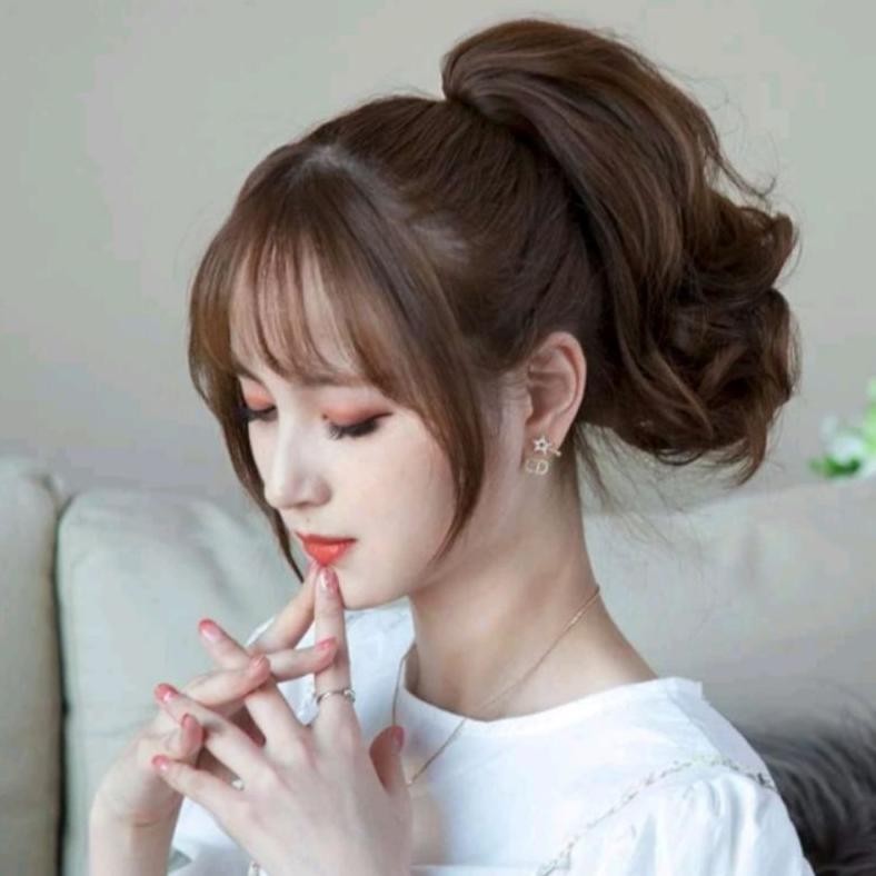 Jual t-56 Ponytail Jepit Rambut Palsu Model Gelombang Pendek 35 Cm ...