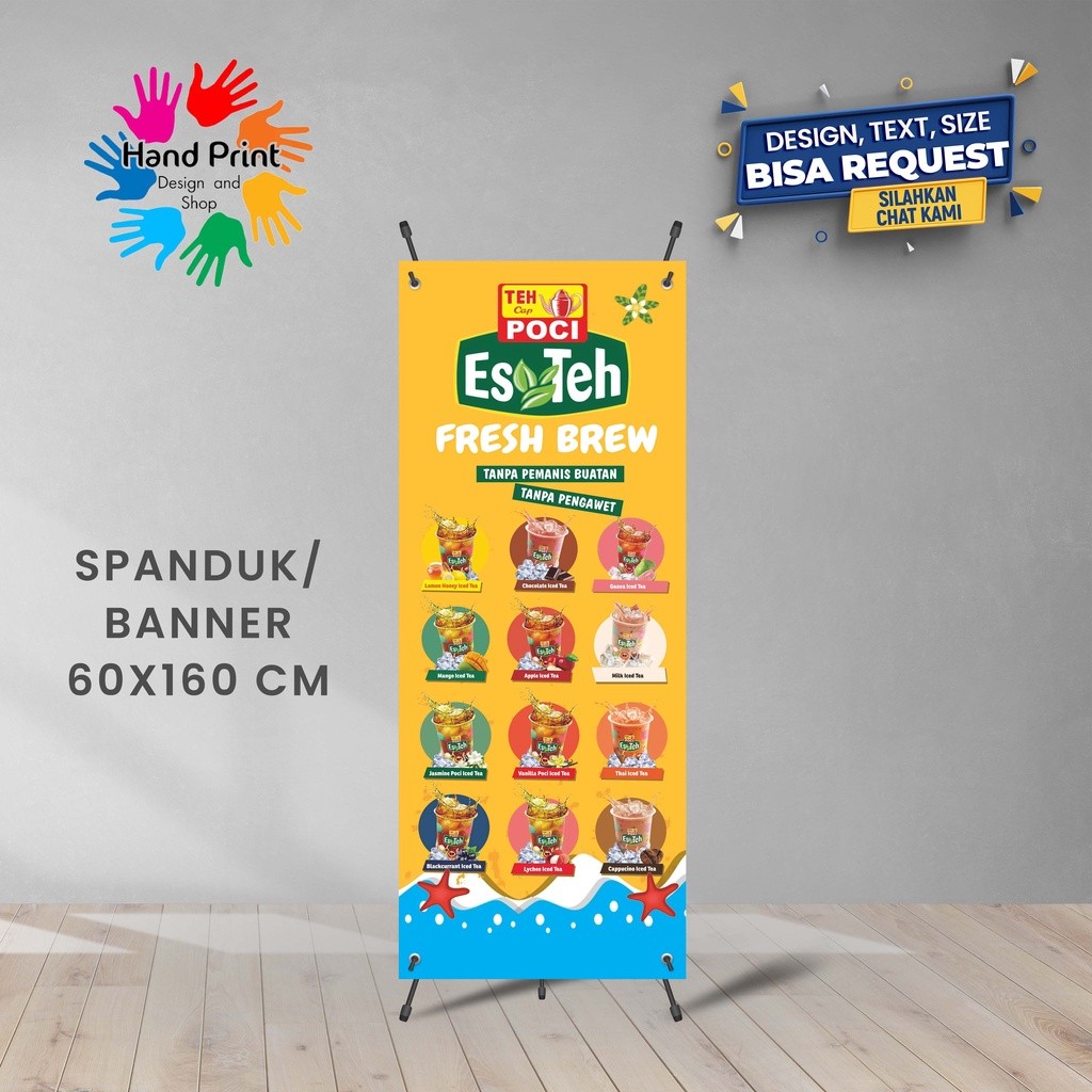 Jual Spanduk Banner Es Teh Poci Varian Rasa Warna Oren Minuman Segar ...