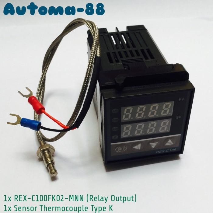 Jual Rex-C100 Out Relay Include Sensor Thermocouple K-Type 0-400C ...