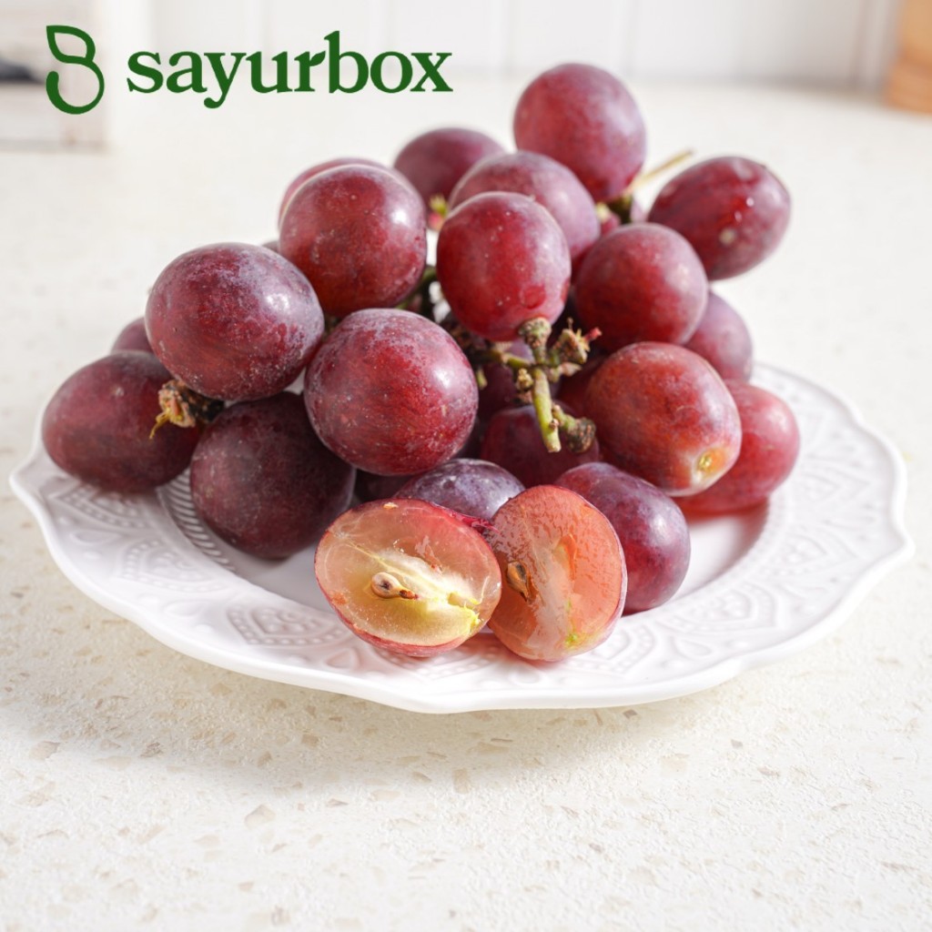Jual Anggur Merah Red Globe Premium Seeded Impor 250 gram | Shopee ...