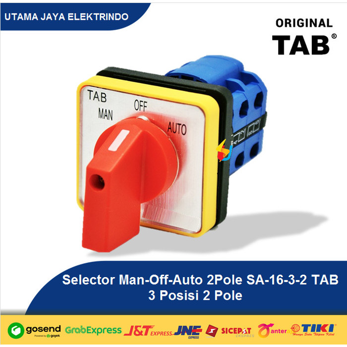 Jual SELECTOR SWITCH MAN-OFF-AUTO SA-16 2 POLE / 3 POSISI 2 POLE TAB ...