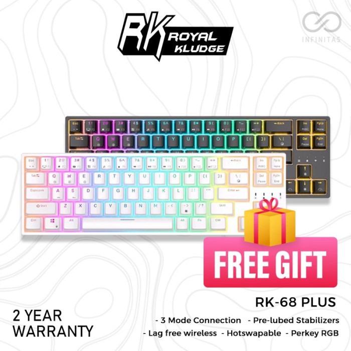 Jual READY!! Royal Kludge RK68 Plus / RK-68 Plus Hotswap Mechanical ...
