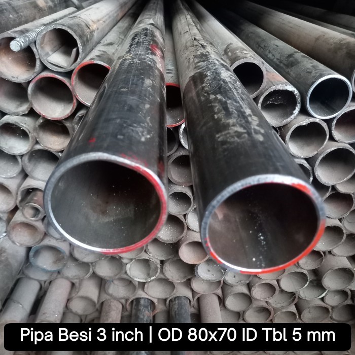 Jual Pipa Besi 3 Inchi Od 80Mm Id 70Mm Tebal 5Mm Harga Spesial ...