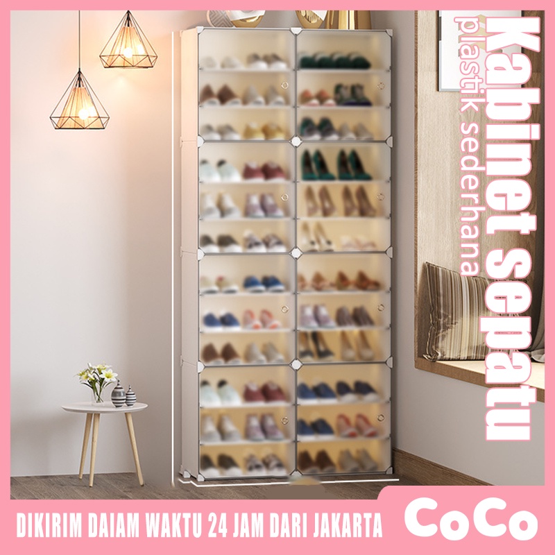 Jual Rak Sepatu 8 Susun /12 Susun Plastik Lemari Sepatu Rak Sepatu ...