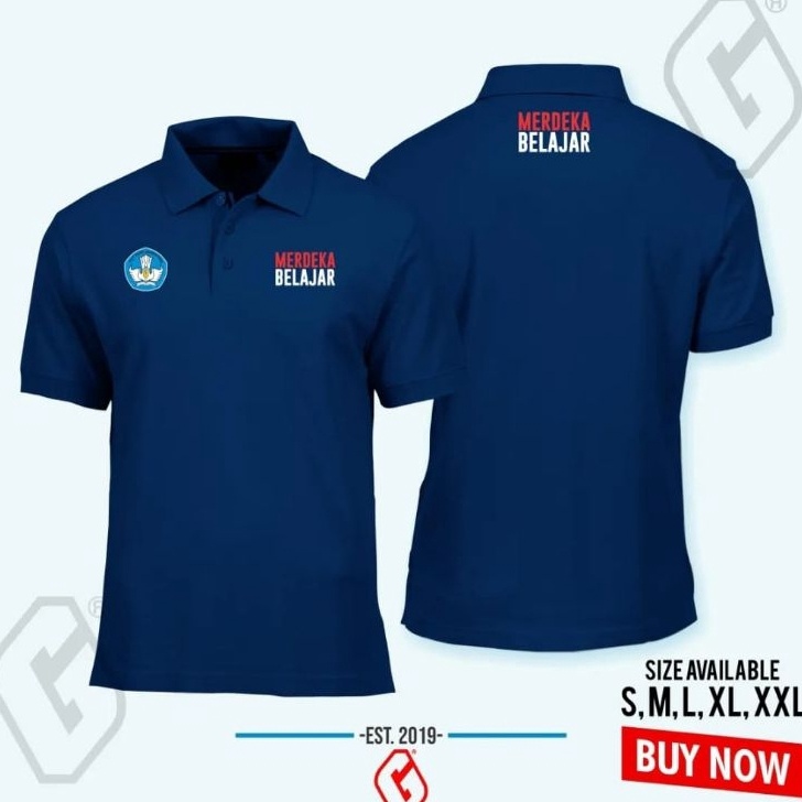 Jual Harga Heboh Baju Kerah Polo Merdeka Belajar Tut Wuri Handayani