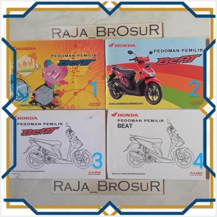 Jual [RJB] BUKU PEDOMAN PEMILIK/MANUAL BOOK HONDA BEAT KARBURATOR KARBU