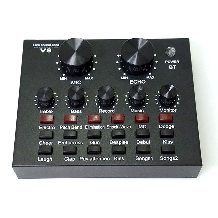 Jual GOGO ORDER Soundcard V8 Bluetooth Audio USB External Broadcast ...