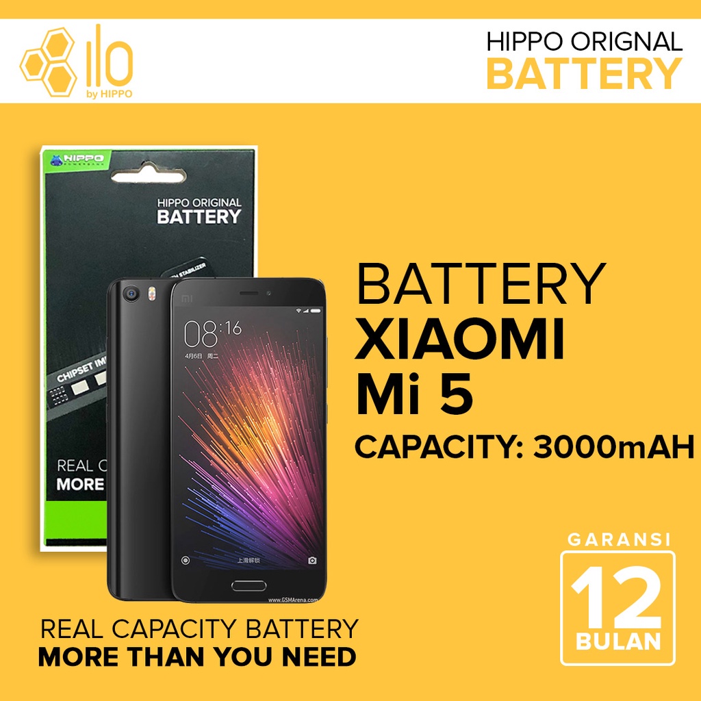 Jual Hippo Baterai Baterry 100% ORI Baterai Xiaomi MI 5 3000Mah BM22 ...