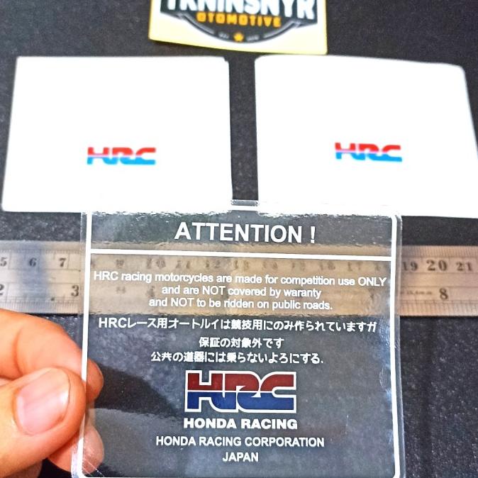 Jual TERLENGKAP STICKER ATTENTION HONDA PERINGATAN HONDA WARNING HONDA HRC JAPAN . Shopee
