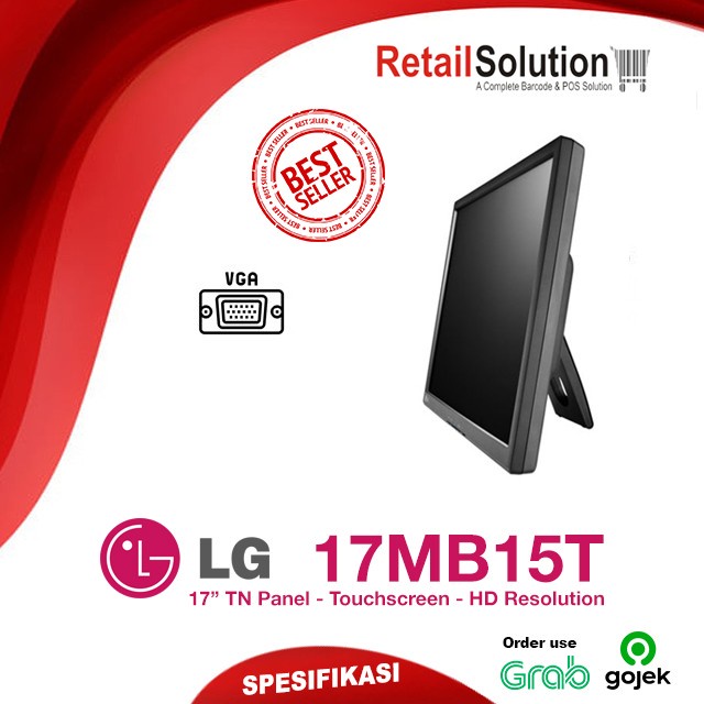 Jual MONITOR LED LG 17" TOUCH SCREEN 17MB15T ( KOTAK ) | Shopee Indonesia