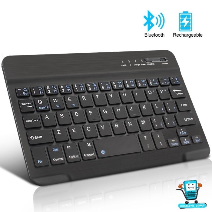 Jual Mini Wireless Bluetooth Keyboard Slim Thin 9 hp laptop tablet ...