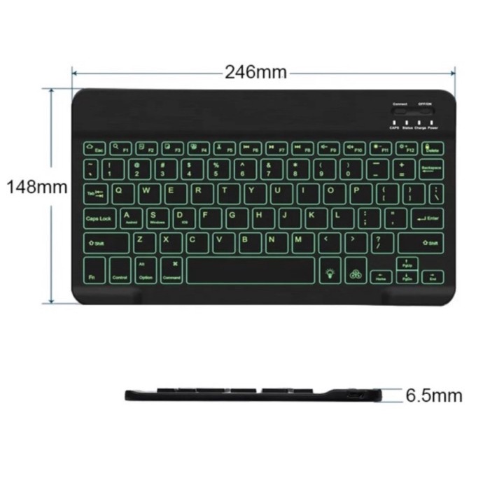 Jual Mini Wireless Bluetooth Keyboard LED Slim Thin hp laptop tablet ...