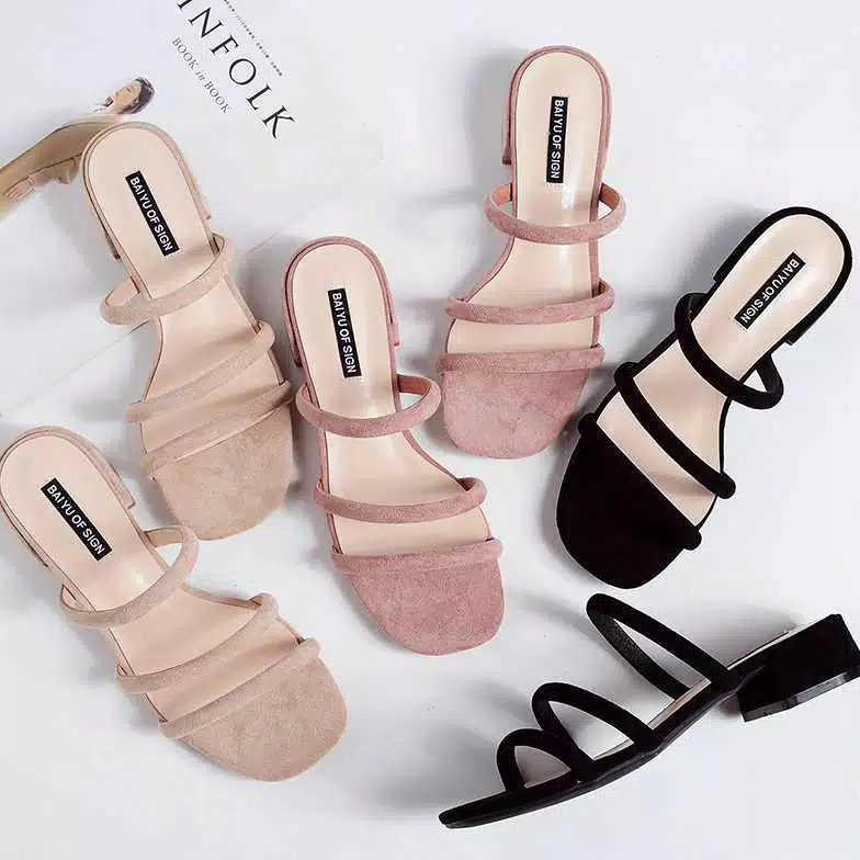 Jual [CODE BARANG 361XVS] GS28 Sepatu wanita hak 3cm ban tiga Again ...