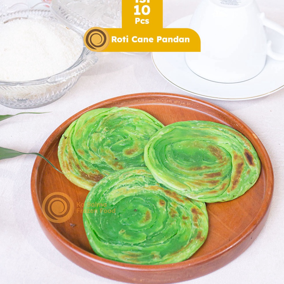 Jual Ready [ISI 10] Roti Cane Pandan isi 10 Pcs / Roti Canai / Roti ...
