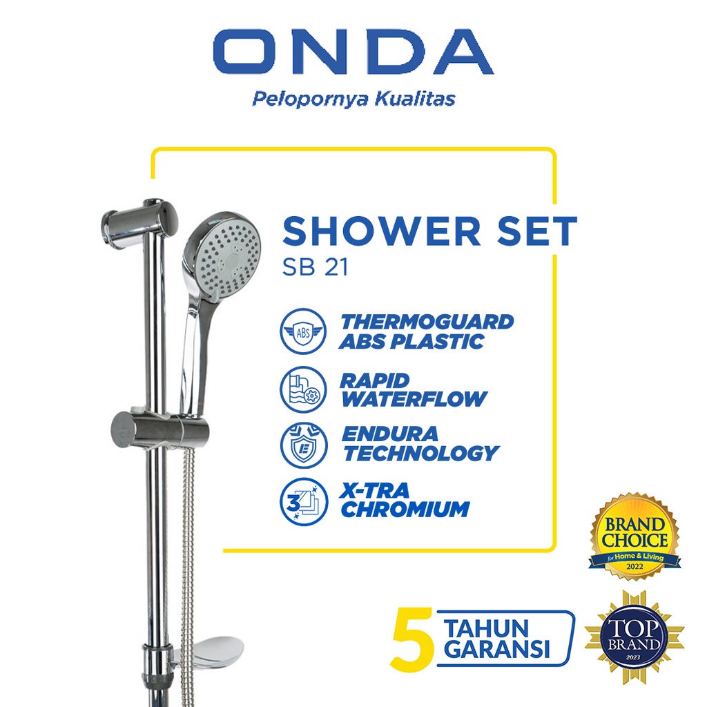 Jual ONDA Shower Set Hand Shower Mandi Tiang SB 21 Shopee Indonesia