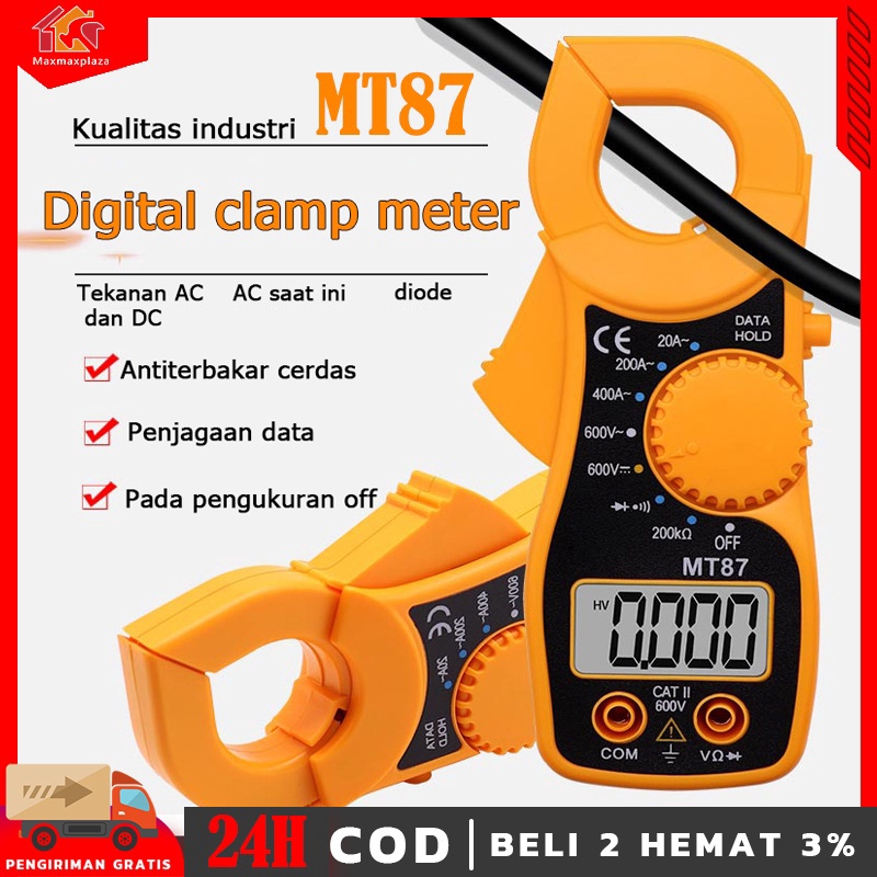 Jual SHOPEE MALL MT87 Multimeter Voltmeter Digital Clamp Meter Current