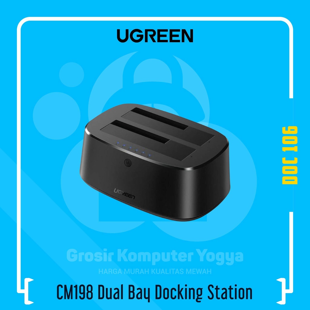 Jual Ugreen CM198 Dual Bay 2.5" 3.5" HDD SSD Docking Station | Shopee ...