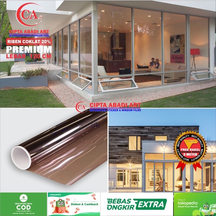 Jual STIKER KACA FILM RIBEN 20% COKLAT/BROWN ELEGANT ( WINDOW FILM ...