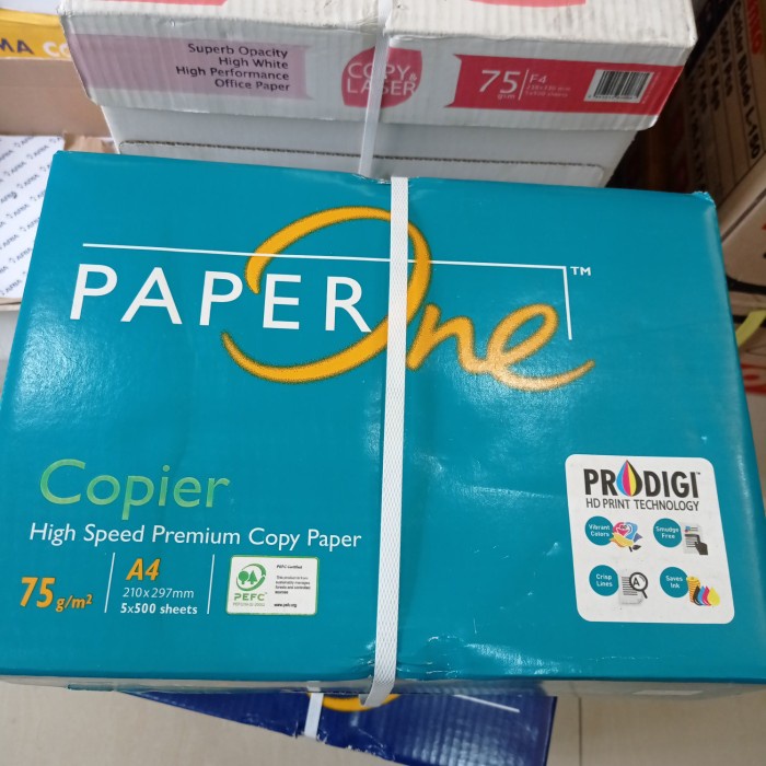 Jual [baru] Kertas Hvs A4 75gr Paper One 1dus Isi 5rim Terbatas