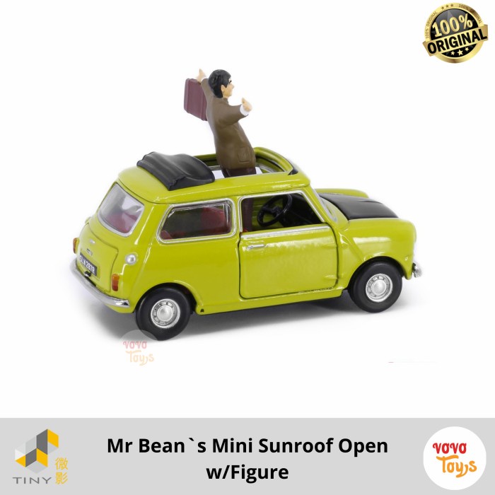 Jual FLASH SALE!!! TINY DIECAST MR BEAN MINI SUNROOF OPEN W/FIGURE MINI