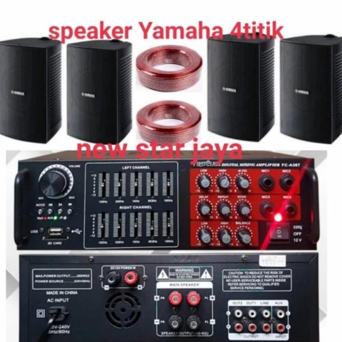 Jual Paket Sound System Audio Cafe/kafe, Restoran 4speaker Yamaha ...