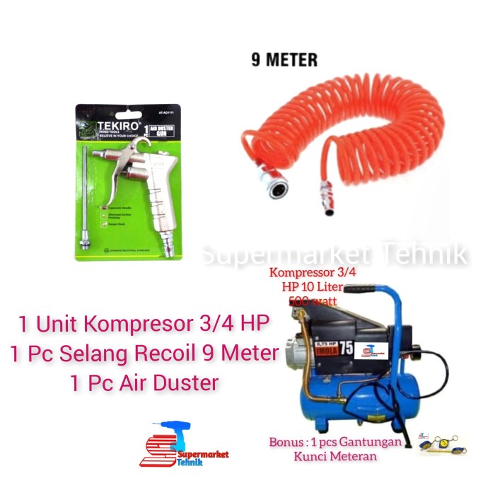 Jual Paket Kompresor Imola Lakoni Selang Recoil Air Duster Shopee Indonesia