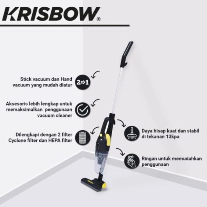 Jual Vacuum Cleaner Krisbow Penghisap Debu Kering 400 Watt Portable 2