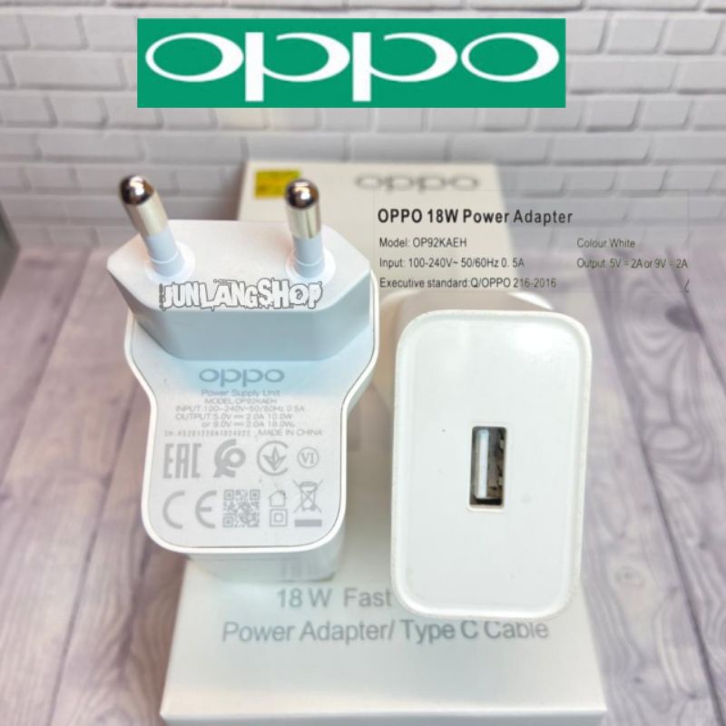KEPALA BATOK CASAN CHARGER ADAPTOR FAST CHARGING CARGER OPPO ORIGINAL 18W