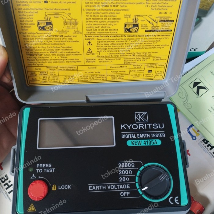 Jual Digital Earth Grounding Tester Kyoritsu 4105A Like New Shopee