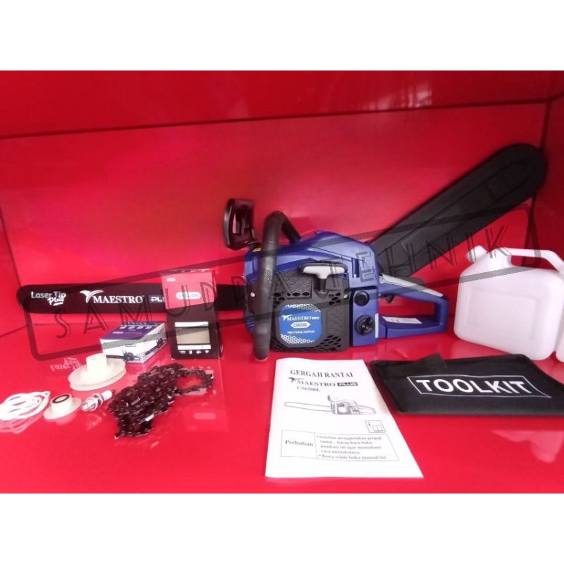 Jual Chainsaw Maestro Chain Saw CS6500L Bar Laser 22 Inch | Shopee ...