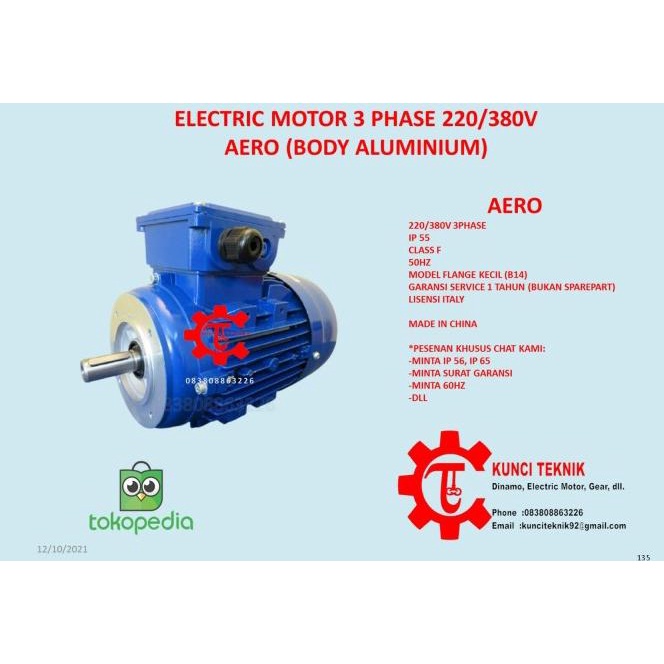 Jual Hp Kw Phase Pole Elektro Motor Dinamo Motor Induksi B Shopee Indonesia