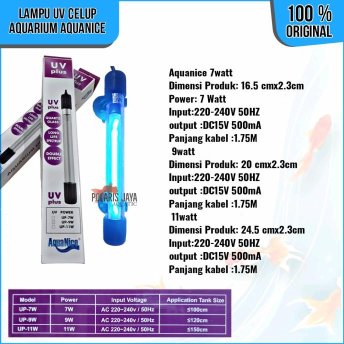 Jual Harga Miring Lampu Uv Celup Ultraviolet Aquarium Kolam Aquanice 7