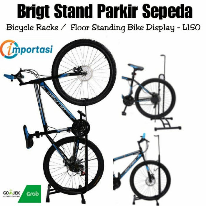 Jual Bicycle Racks Paddock Floor Standing Bike Stand Hanger Parkir ...