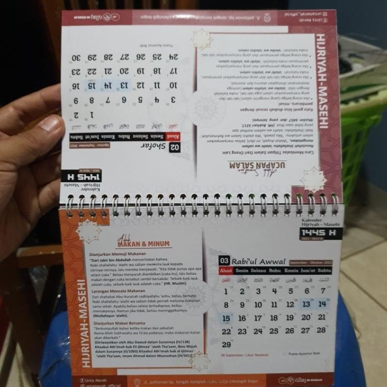 Jual Kalender Meja Hijriyah Plus Masehi Terbaru Shopee Shopee Indonesia 3263