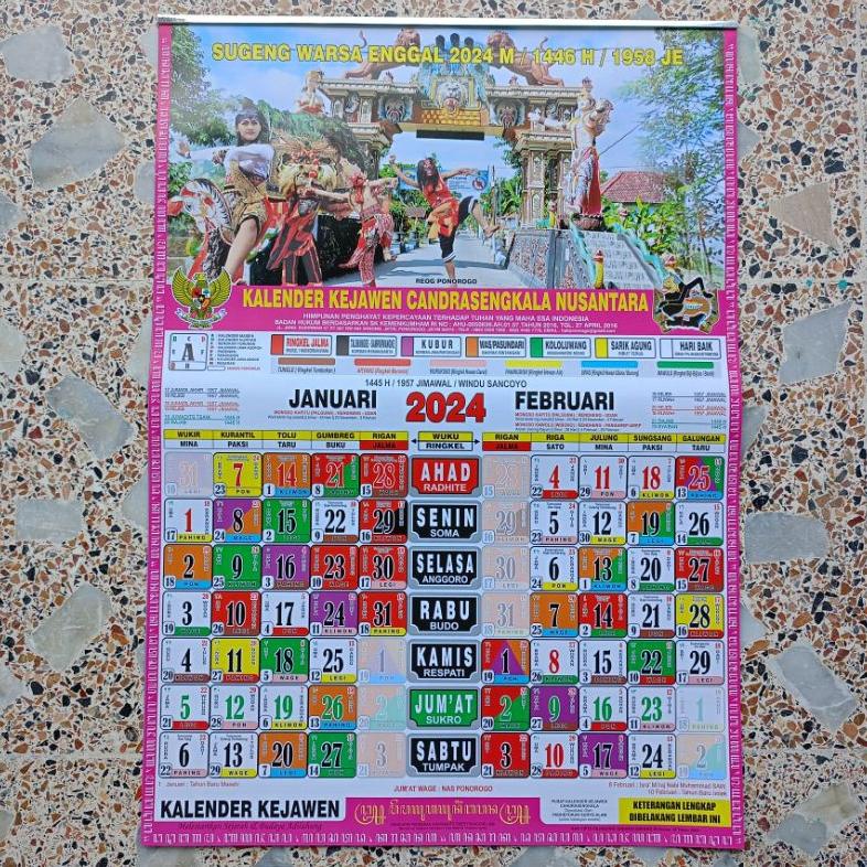 Jual Kalender Jawa 2024 Cadrasengkala Nuswantara Kalender Kejawen Tanggalan Jawa Cod Shopee 