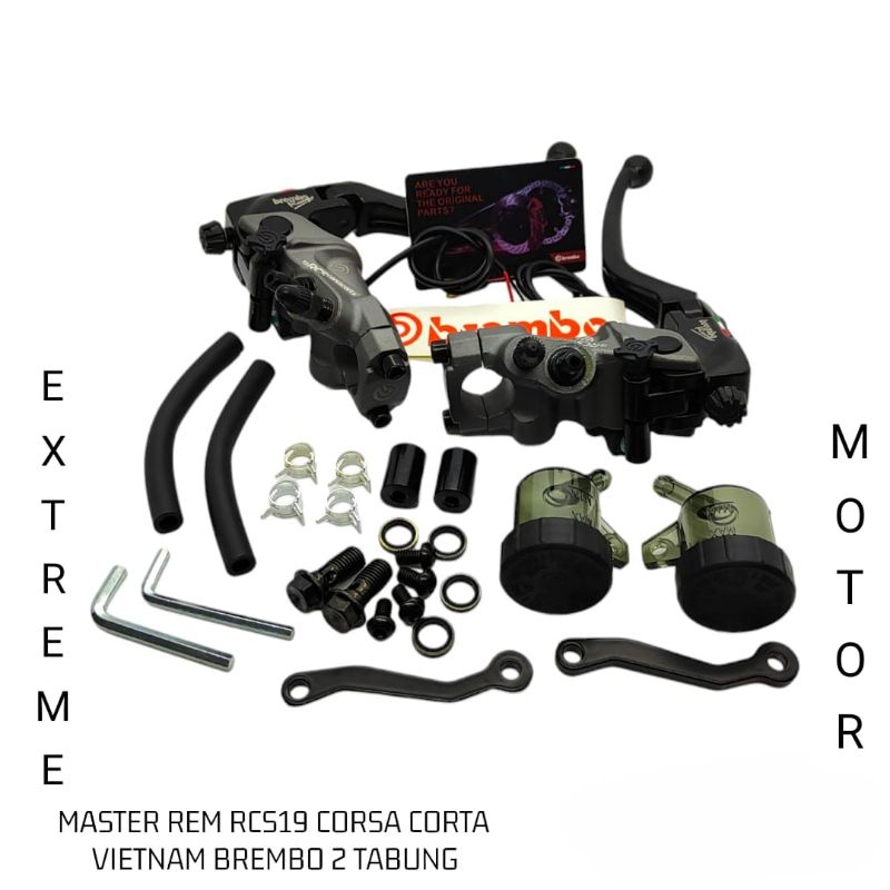 Jual master rem 2 tabung 1 set brembo model vietnam universal motor ...