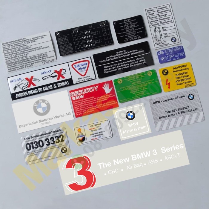 Jual Promo Sticker Bmw E46 Warning Set Replacement. Terbaru | Shopee ...