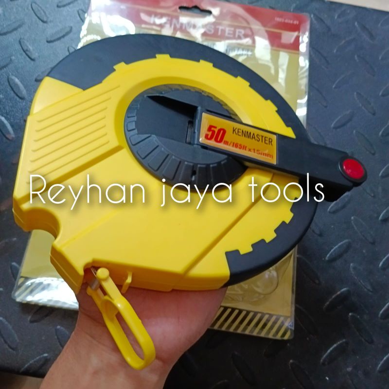 Jual fiberglass measuring tape 50 meter x 15 mm KENMASTER meteran rool ...